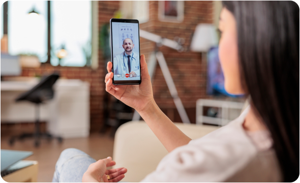 LifeRx.md member joining a telehealth appointment from home