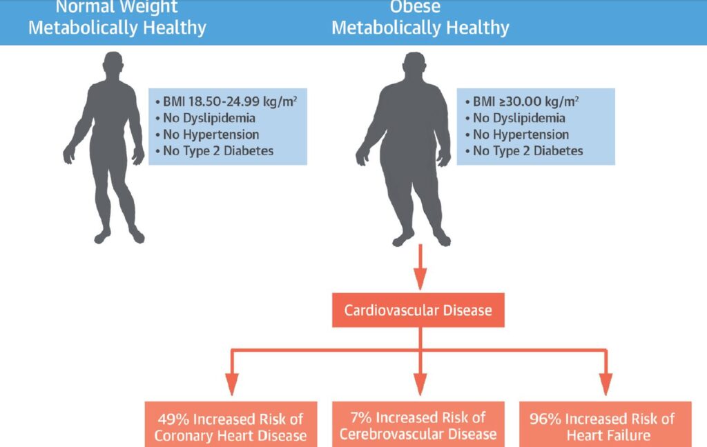 infographic showing the impact of obesity on heart disease
