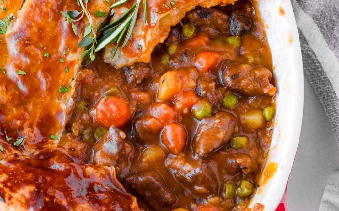 Easy Beef Pot Pie with Crescent Roll Crust
