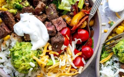Satisfying Steak & Veggie Bowl with Cauliflower Brown Rice