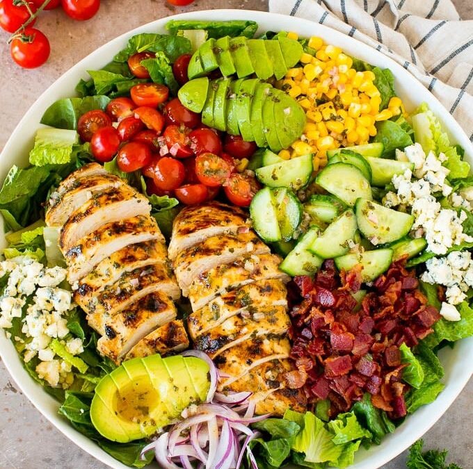 Protein Packed Grilled Chicken and Grilled Steak Salad